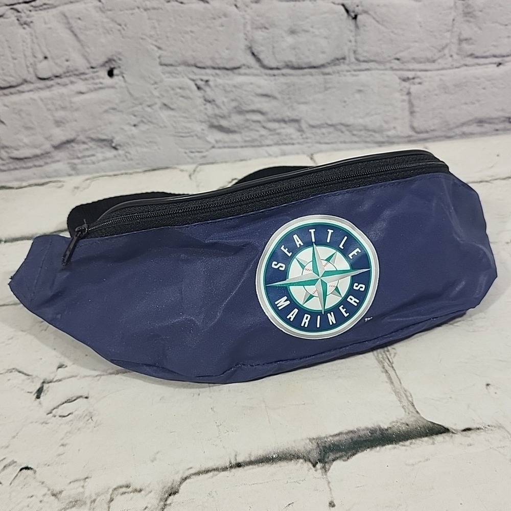 Vintage MLB Seattle Mariners Fanny Back Waist Hip Bum Bag Navy Blue Nylon